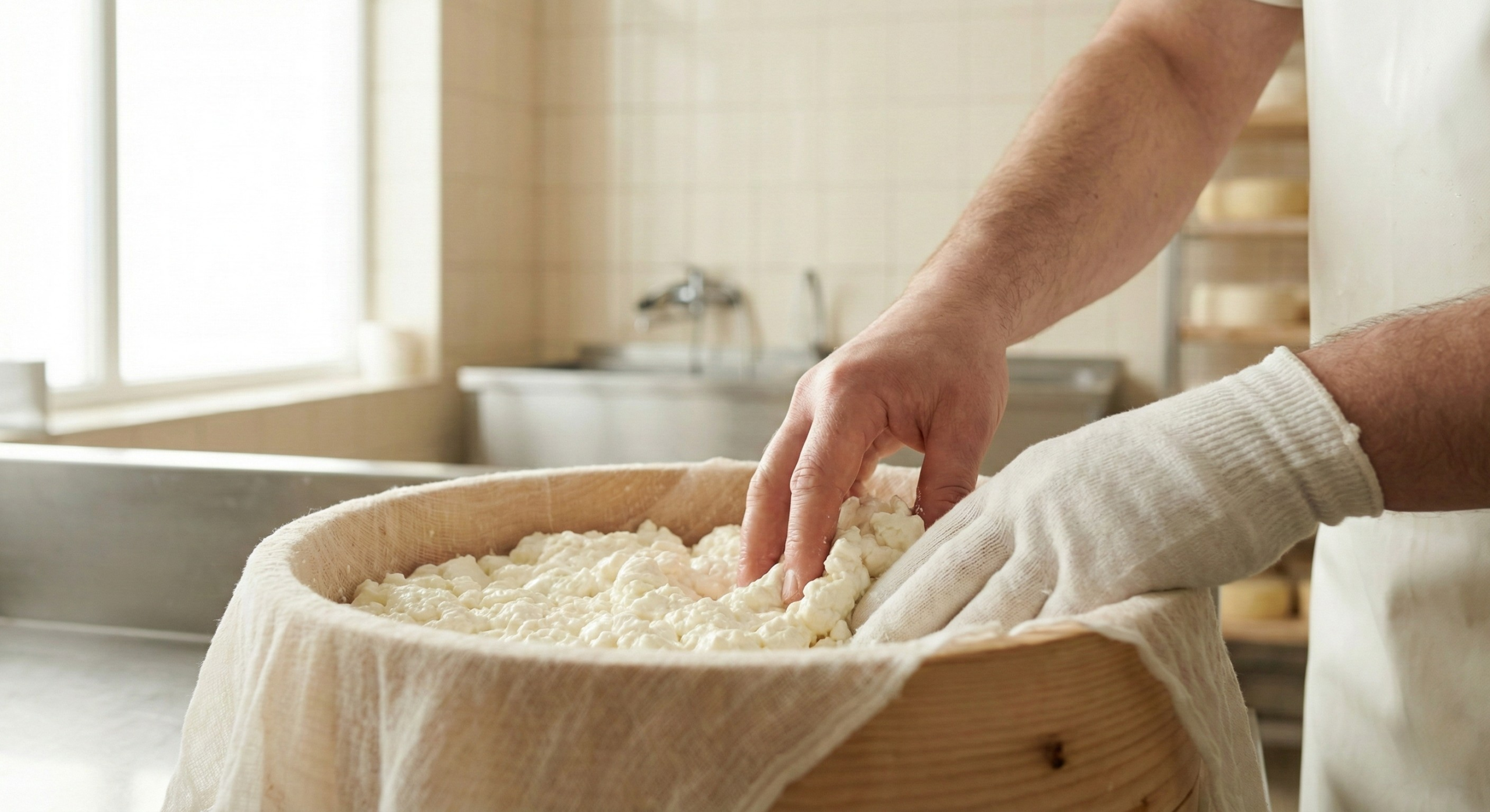 Elaboración manual de queso Decasarre