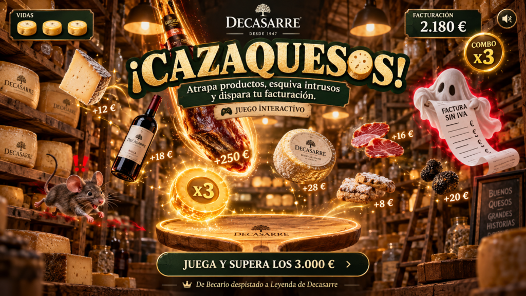 ¡Cazaquesos! Llueven quesos en la bodega de Decasarre
